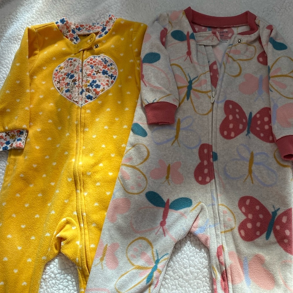 Fleece bodysuits from Carters size 9m